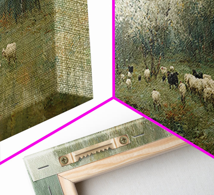 Pasture Of Peace – Framed Canvas Print – Christian Wall Art – Christian Art Canvas – Panoramic Painting – Jesus Painting – Christian Decor