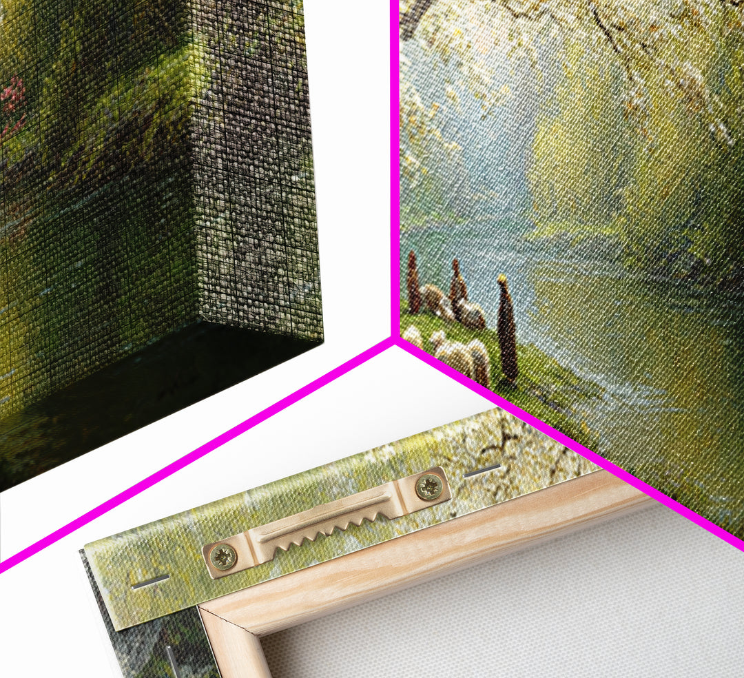 Blossoms Of Guidance, Framed Canvas Print, Christian Art Canvas, Panoramic Art, Jesus Painting, Christian Wall Art, Christian Gift