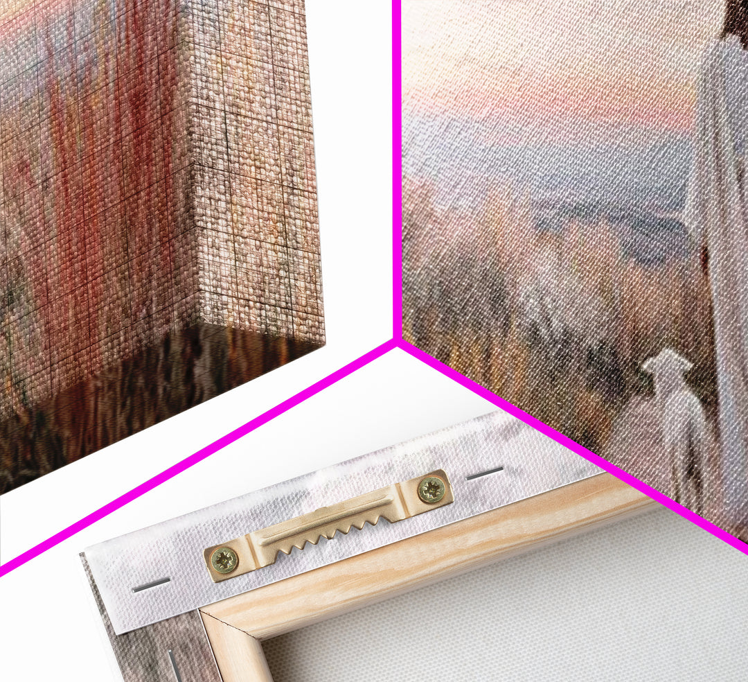 Path Of Peace - Framed Canvas Print - Christian Wall Art - Jesus Art Print - Panoramic Wall Art - Large Christian Painting - Christian Gift