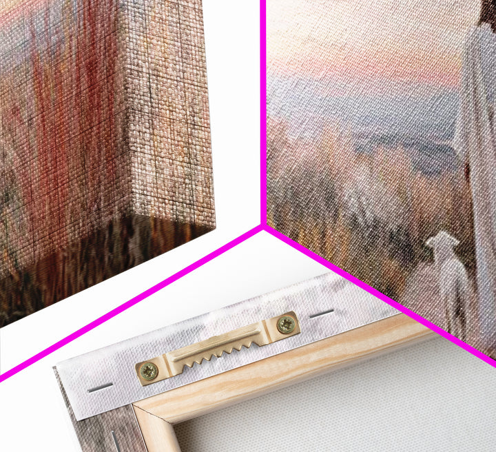Path Of Peace - Framed Canvas Print - Christian Wall Art - Jesus Art Print - Panoramic Wall Art - Large Christian Painting - Christian Gift