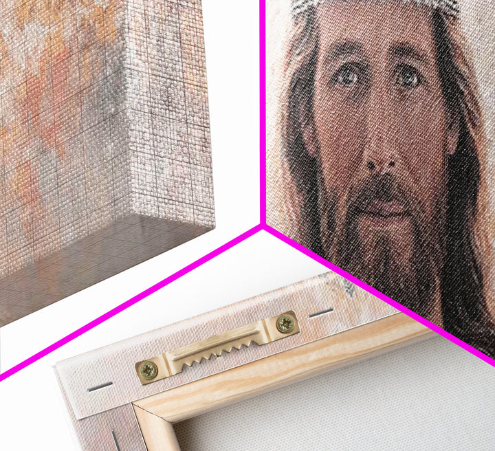 King Of Heaven | Framed Canvas Print | Panoramic Art | Jesus Canvas Art | Christian Wall Art | Modern Christian Art | Christian Art Prints