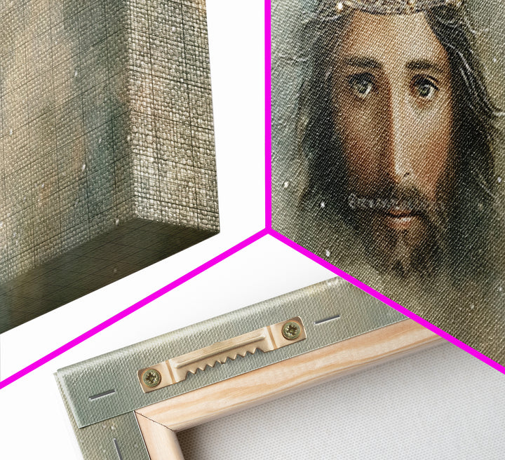 Heavenly Crown – Framed Canvas Print – Christian Wall Art – Jesus Painting – Panoramic Art – Christian Christmas Art – Christian Decor