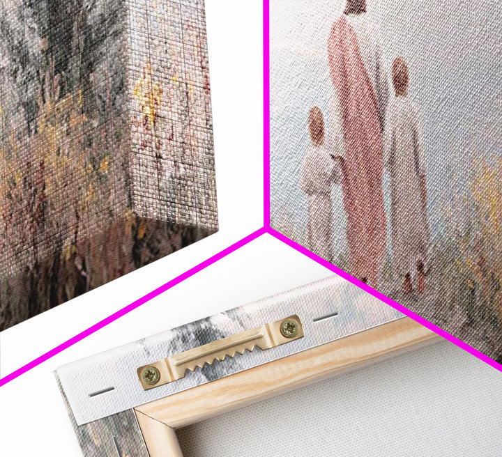 Hillside With Shepherd – Framed Canvas Print – Panoramic Print – Christian Wall Art – Jesus Painting – Christian Art Canvas – Christian Gif