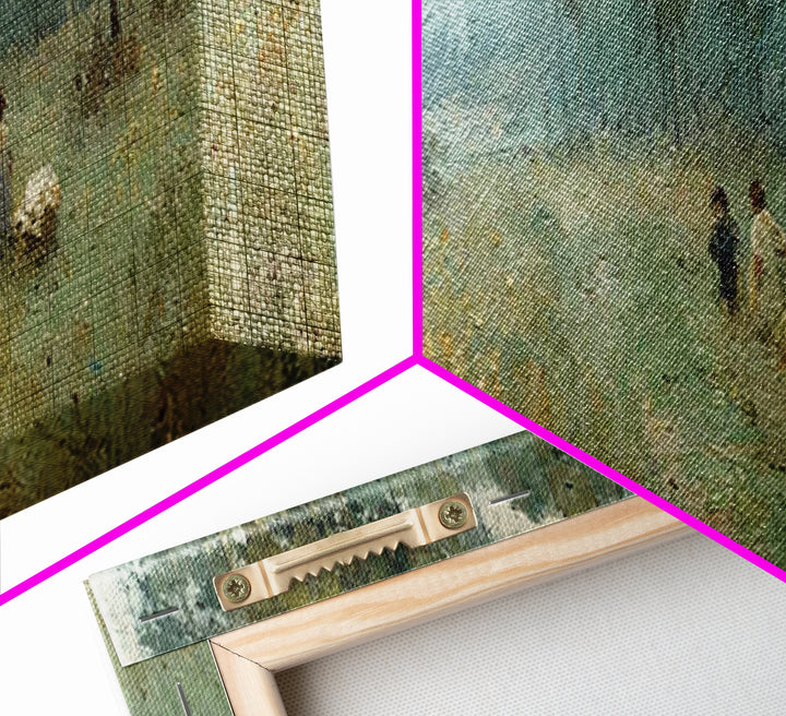 Morning Meadow | Framed Canvas Print | Christian Wall Art | Panoramic Frame | Christian Art Canvas | Jesus Painting | Christmas Art