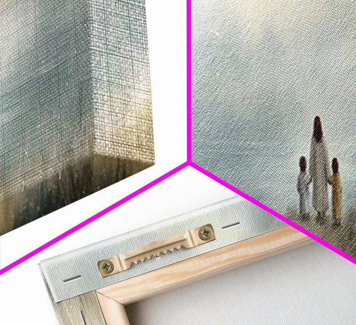 Quiet Flock | Framed Canvas Print | Christian Art Canvas | Panoramic Painting | Christian Wall Art | Christmas Art | Modern Christian Art
