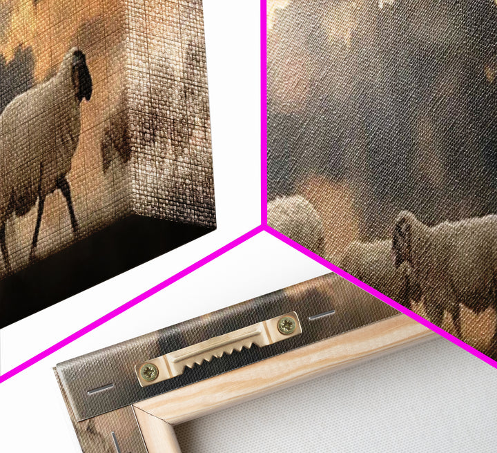 Fields Of Peace | Framed Canvas Print | Christian Wall Art | Panoramic Painting | Christian Art Canvas | Christian Christmas Art | Jesus Pa