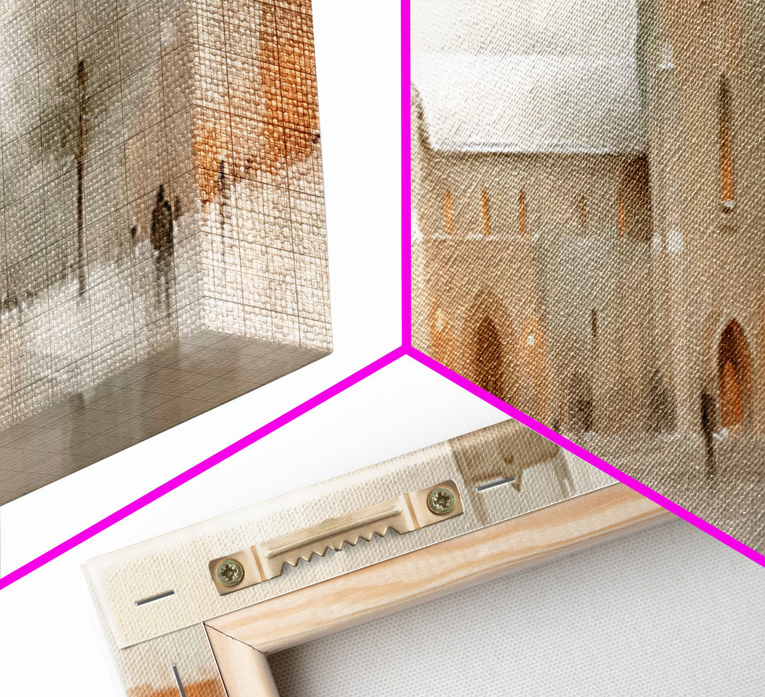 Sanctuary Of Peace - Framed Canvas Print - Christian Art Canvas - Panoramic Print - Christmas Art Work - Modern Christian Art - Christian D