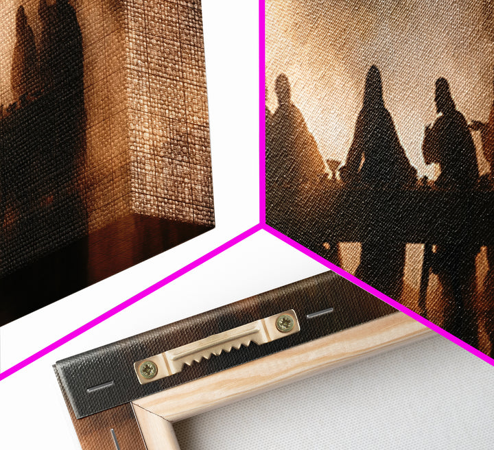 Clouded Covenant Table – Framed Canvas Print – Christian Art Canvas – Jesus Wall Art – Panoramic Painting – Christian Christmas Art – Chris