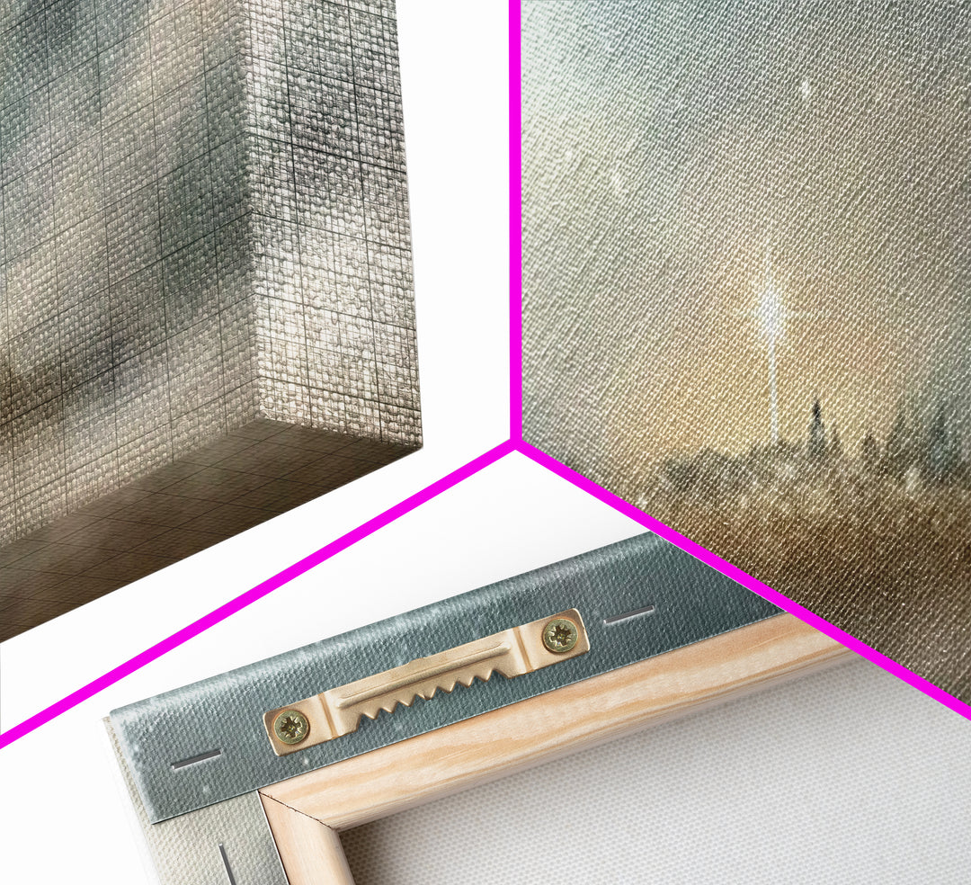 The Guiding Star – Framed Canvas Print – Christian Wall Art – Panoramic Art – Christian Art Canvas – Christmas Art – Jesus Painting