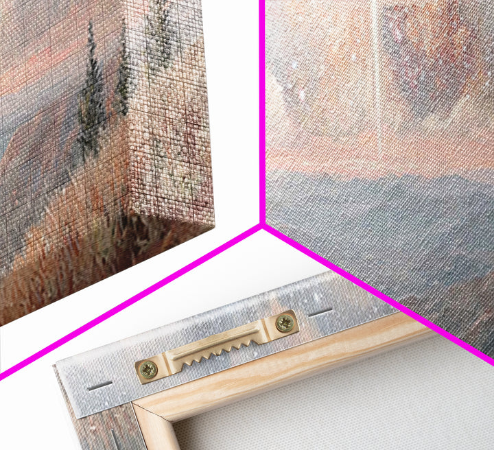 Glory In The Heights – Framed Canvas Print – Panoramic Wall Art – Christian Art Canvas – Christian Christmas Art – Jesus Painting – Christi