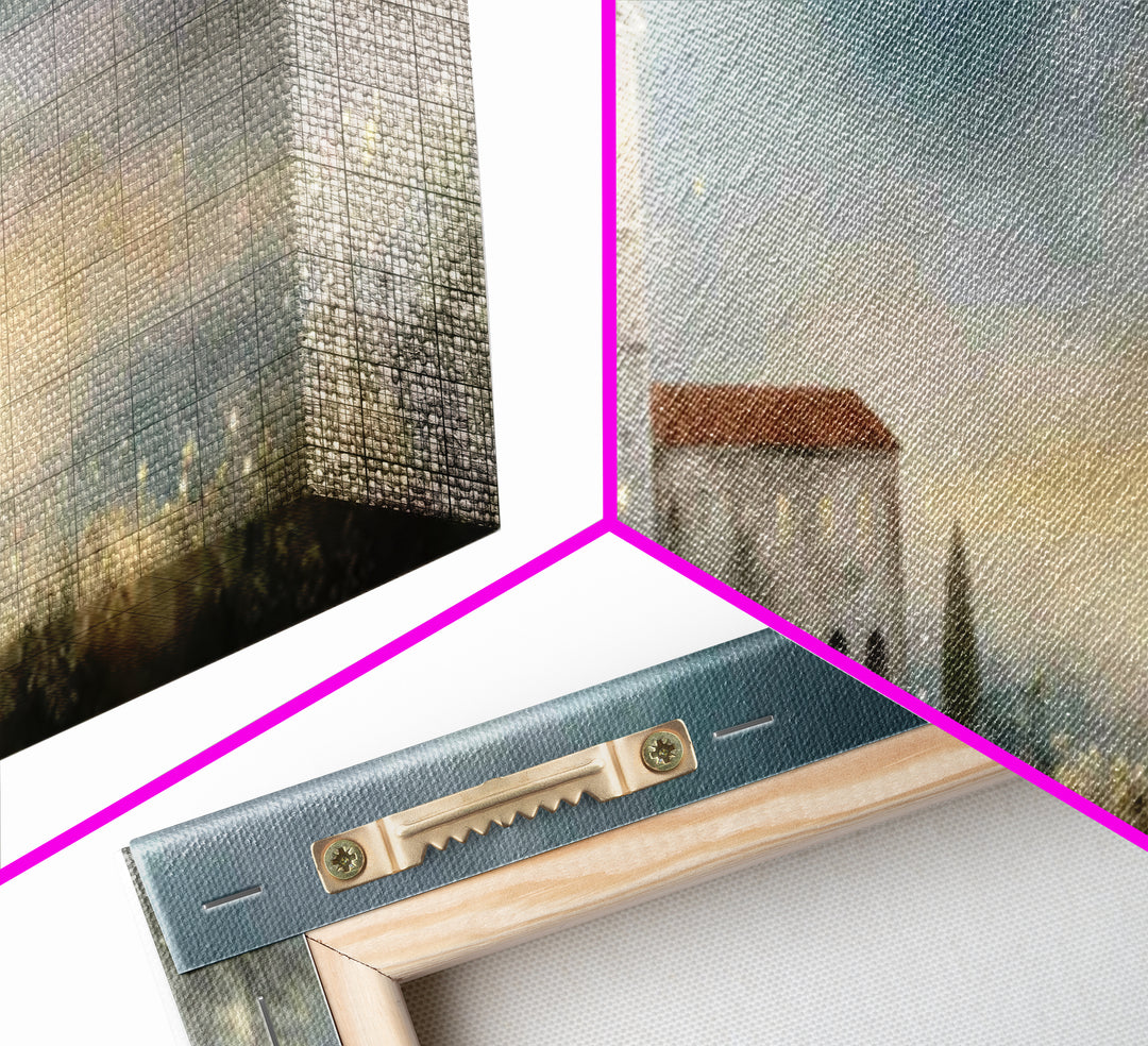Sacred Horizon Glow, Framed Canvas Print, Christian Art Canvas, Panoramic Print, Christmas Art, Christian Wall Art, Jesus Painting