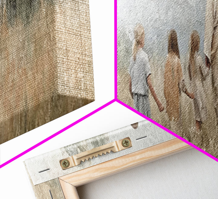 Gentle Meadow Walk – Framed Canvas Print – Christian Wall Art – Jesus Painting – Christian Art Canvas – Panoramic Art – Christian Christmas