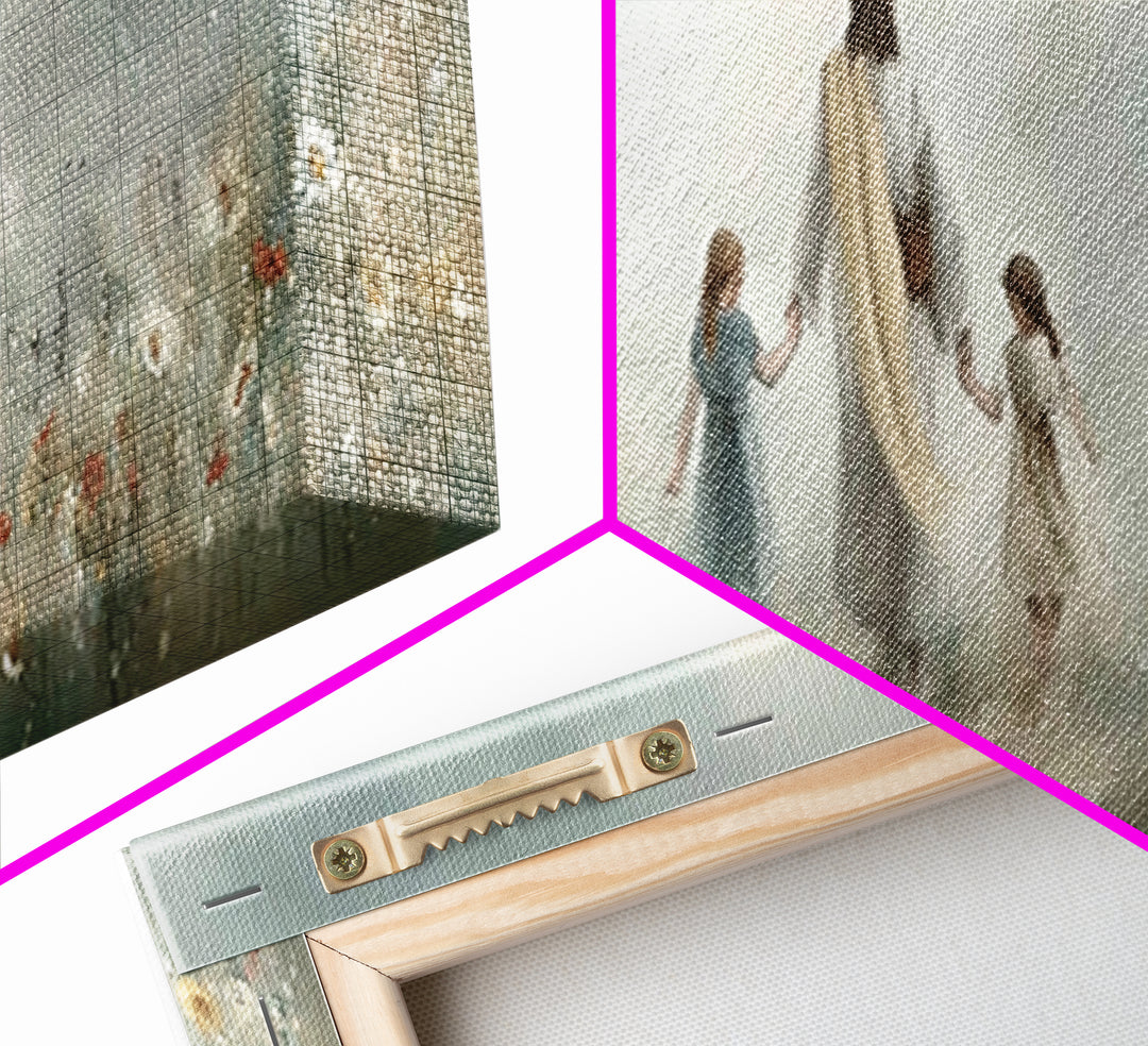 Pathway Of Peace, Framed Canvas Print, Christian Art Canvas, Jesus Painting, Christian Wall Art, Panoramic Wall Art, Christian Christmas Ar