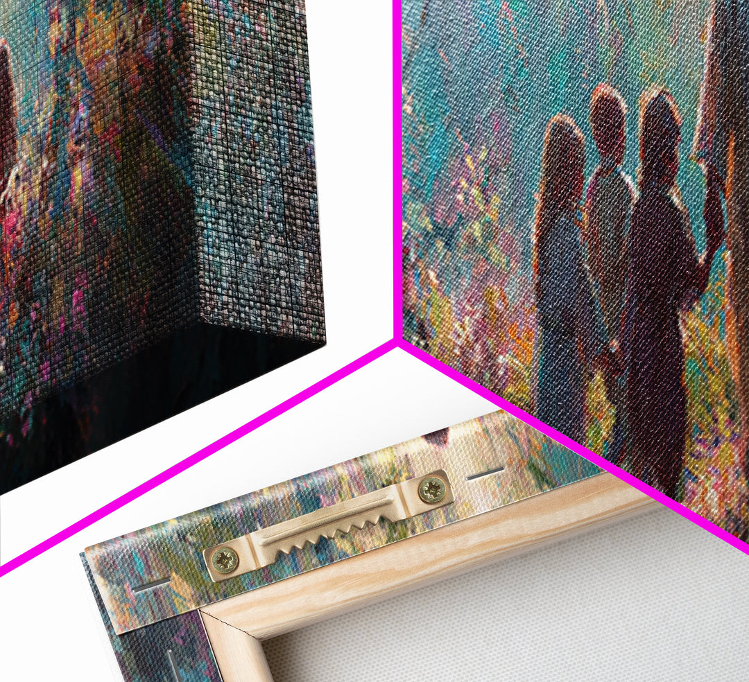 Light In The Garden | Framed Canvas Print | Christian Wall Art | Christian Art Canvas | Jesus Painting | Panoramic Painting | Christian Chr