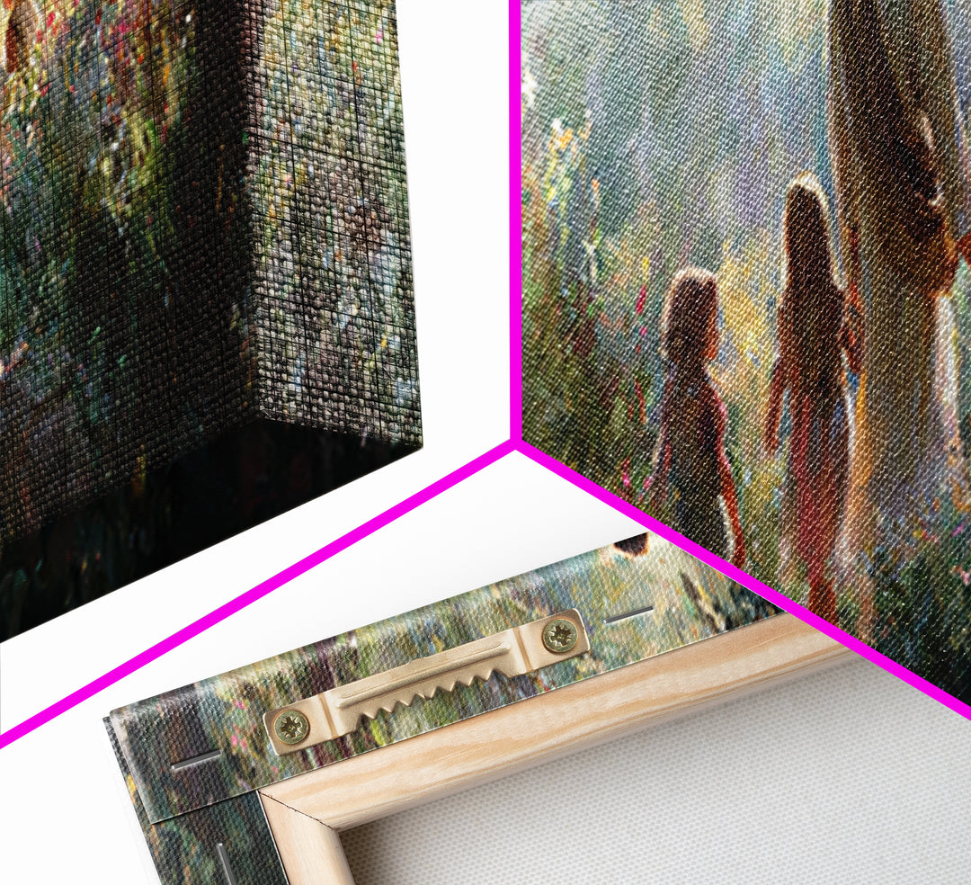 Garden Of Grace – Framed Canvas Print – Christian Art Canvas – Christian Wall Art – Jesus Painting – Panoramic Wall Art – Christian Christm