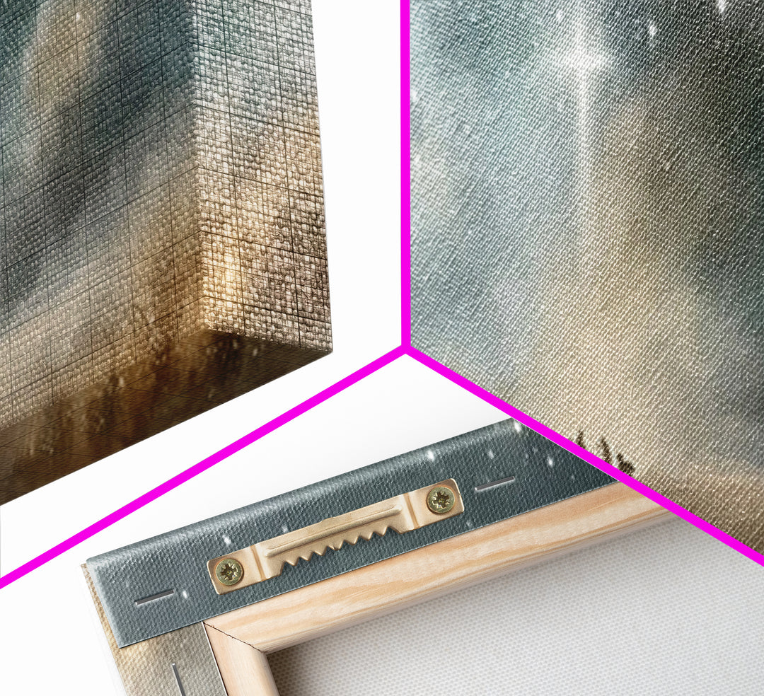 Heavenly Watchers | Framed Canvas Print | Panoramic Painting | Christian Wall Art | Christmas Art | Christian Art Canvas | Jesus Christmas