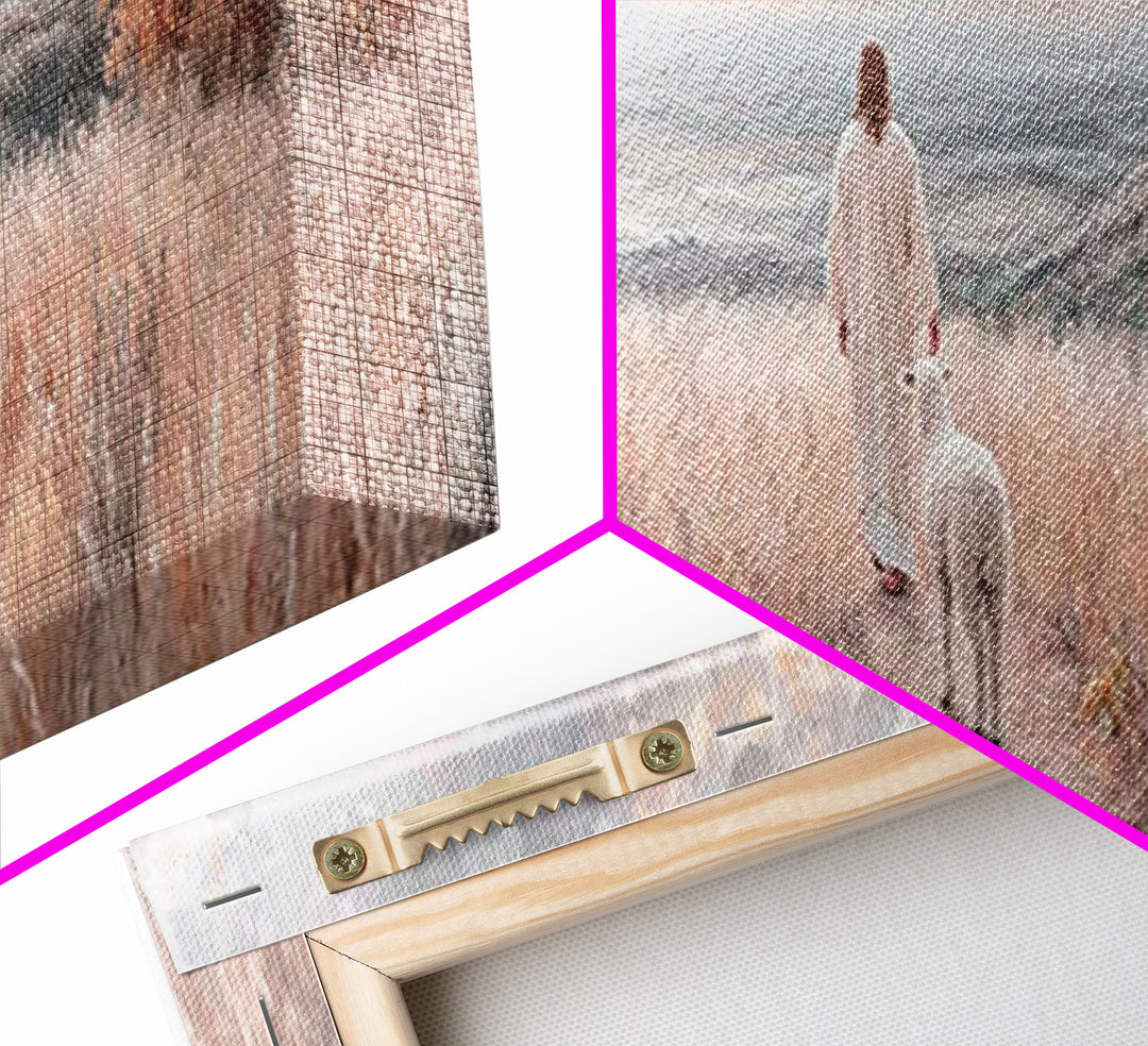 Shepherd’s Companion, Framed Canvas Print, Panoramic Painting, Christian Art Canvas, Christian Wall Art, Jesus Painting, Christian Decor