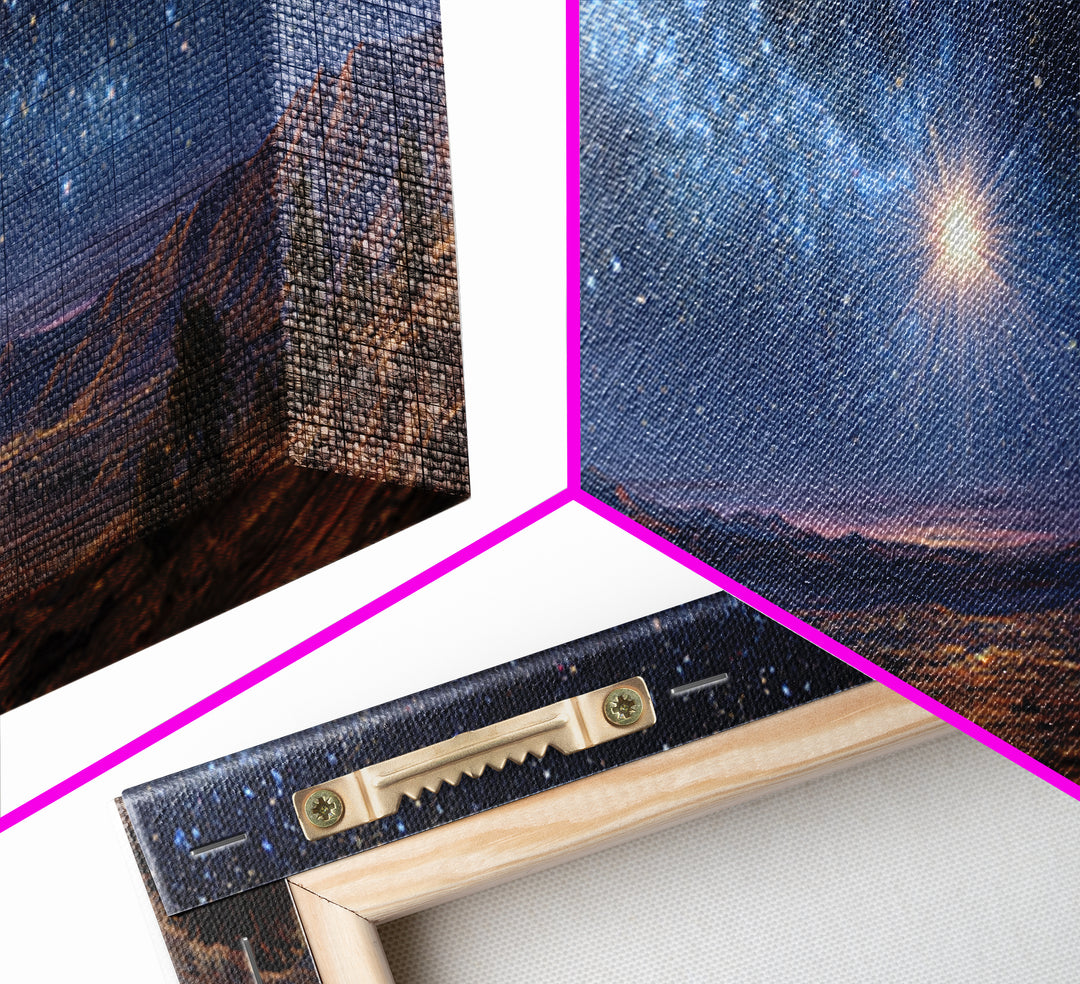 Heavenly Starland – Framed Canvas Print – Panoramic Painting – Christian Wall Art – Christian Christmas Art – Christian Art Canvas – Christ