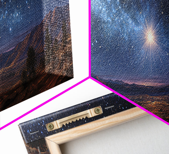 Heavenly Starland – Framed Canvas Print – Panoramic Painting – Christian Wall Art – Christian Christmas Art – Christian Art Canvas – Christ