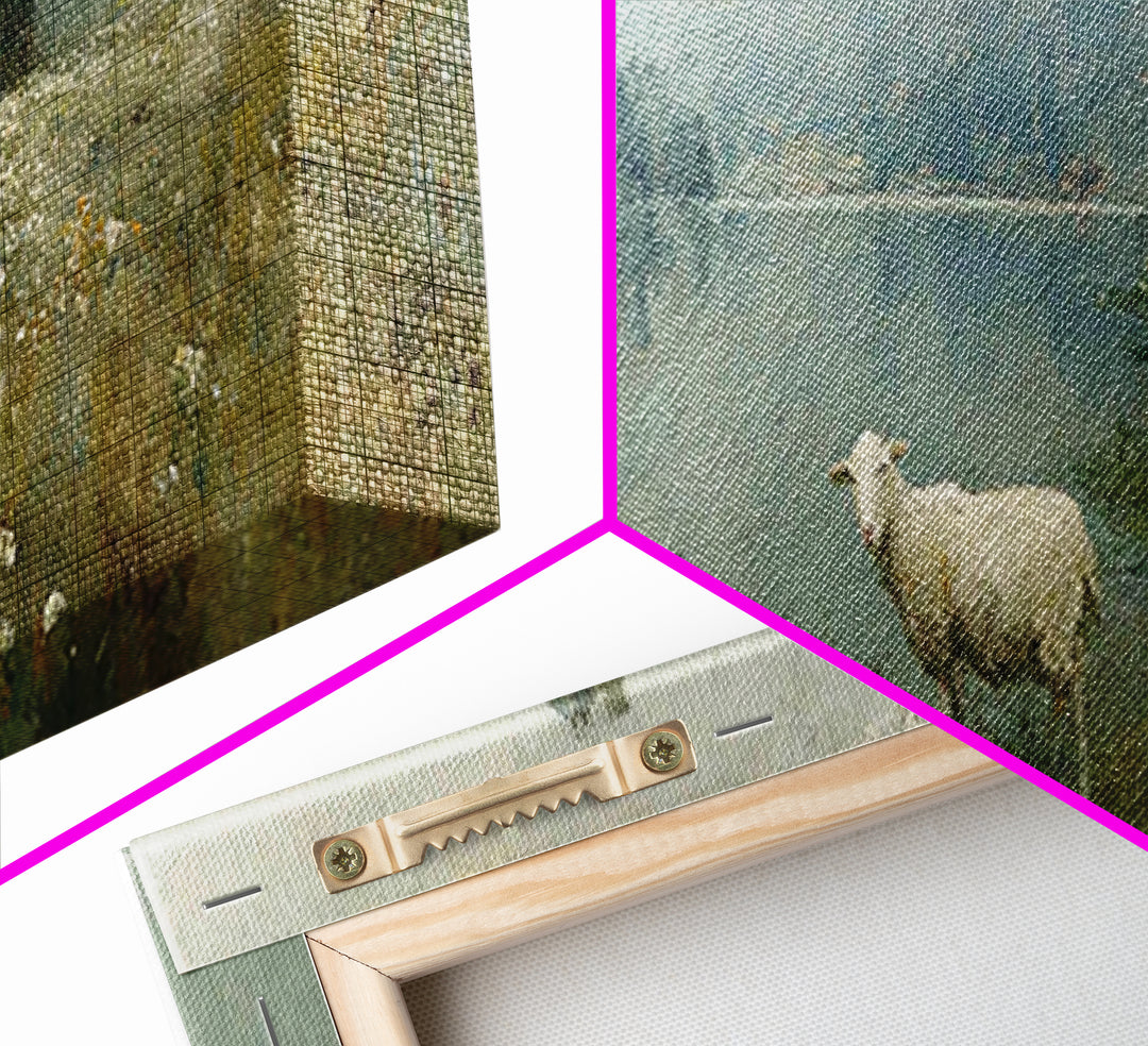 Pasture Of Grace, Framed Canvas Print, Panoramic Frame, Christian Art, Christian Wall Art, Christian Art Canvas, Christian Gift, Christian