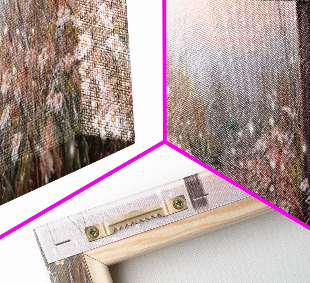 Silent Cross Meadow | Framed Canvas Print | Panoramic Wall Art | Christian Art Canvas | Subtle Christian Art | Christian Decor | Christmas