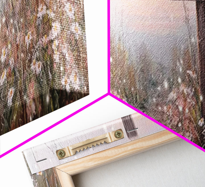 Silent Cross Meadow | Framed Canvas Print | Panoramic Wall Art | Christian Art Canvas | Subtle Christian Art | Christian Decor | Christmas
