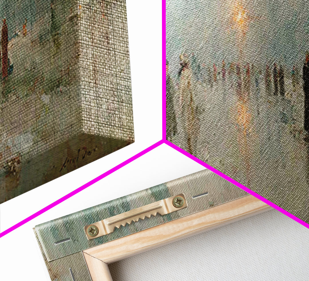 Pilgrims In Light – Framed Canvas Print – Panoramic Painting – Christian Art Print – Vintage Christian Art – Christian Wall Art – Christmas