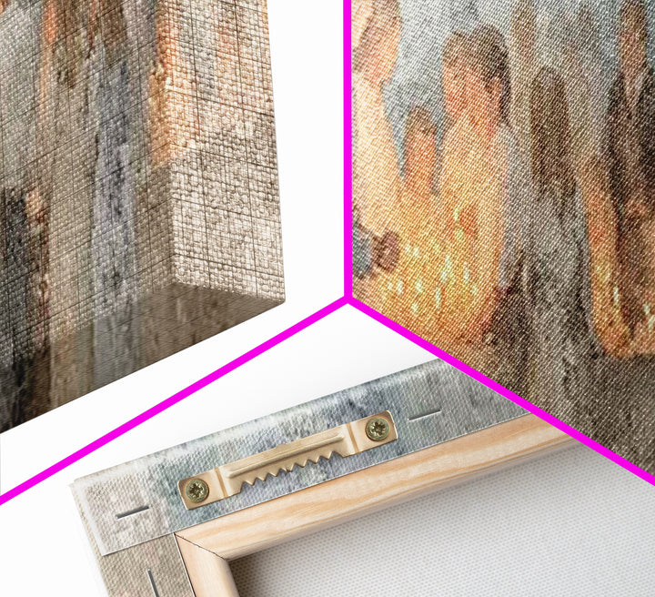 Children Of The Light, Framed Canvas Print, Christian Wall Art, Panoramic Painting, Christian Art Canvas, Christmas Art, Christian Gift