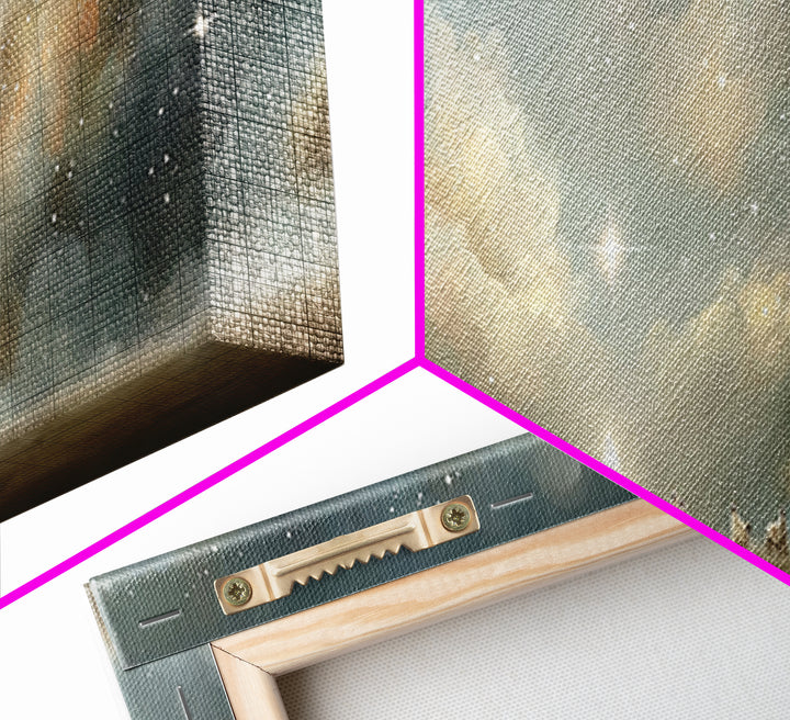 Star Of Salvation – Framed Canvas Print – Panoramic Wall Art – Christian Christmas Art – Christian Art Canvas – Christian Painting – Christ