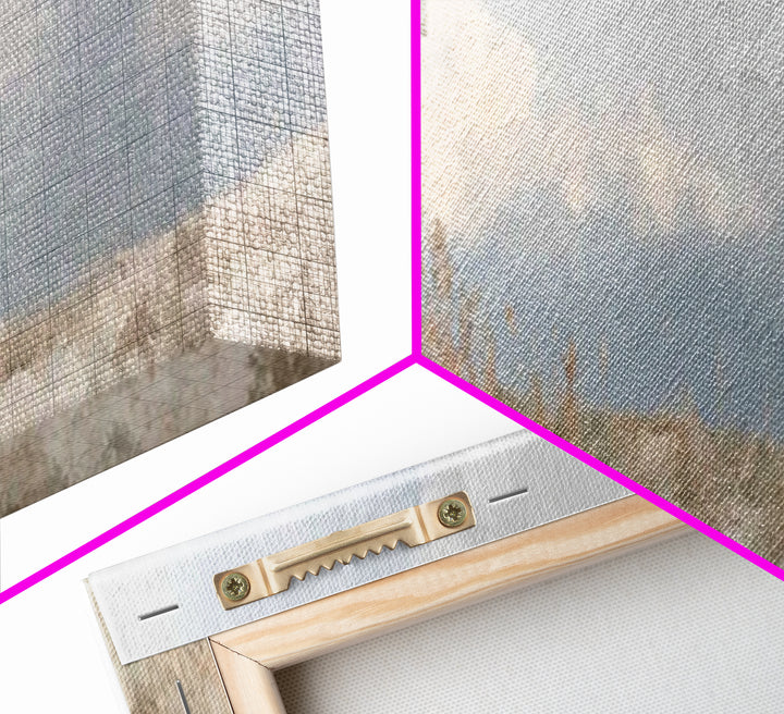 Cross On The Hill – Framed Canvas Print – Christian Art Canvas – Panoramic Painting – Christian Wall Art – Christian Gift – Christian Art