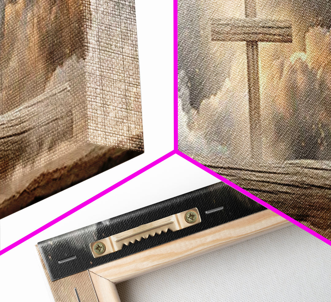 Rise Of Mercy – Framed Canvas Print – Christian Wall Art – Extra Wide Art – Christian Art Canvas – Christian Painting – Christian Decor