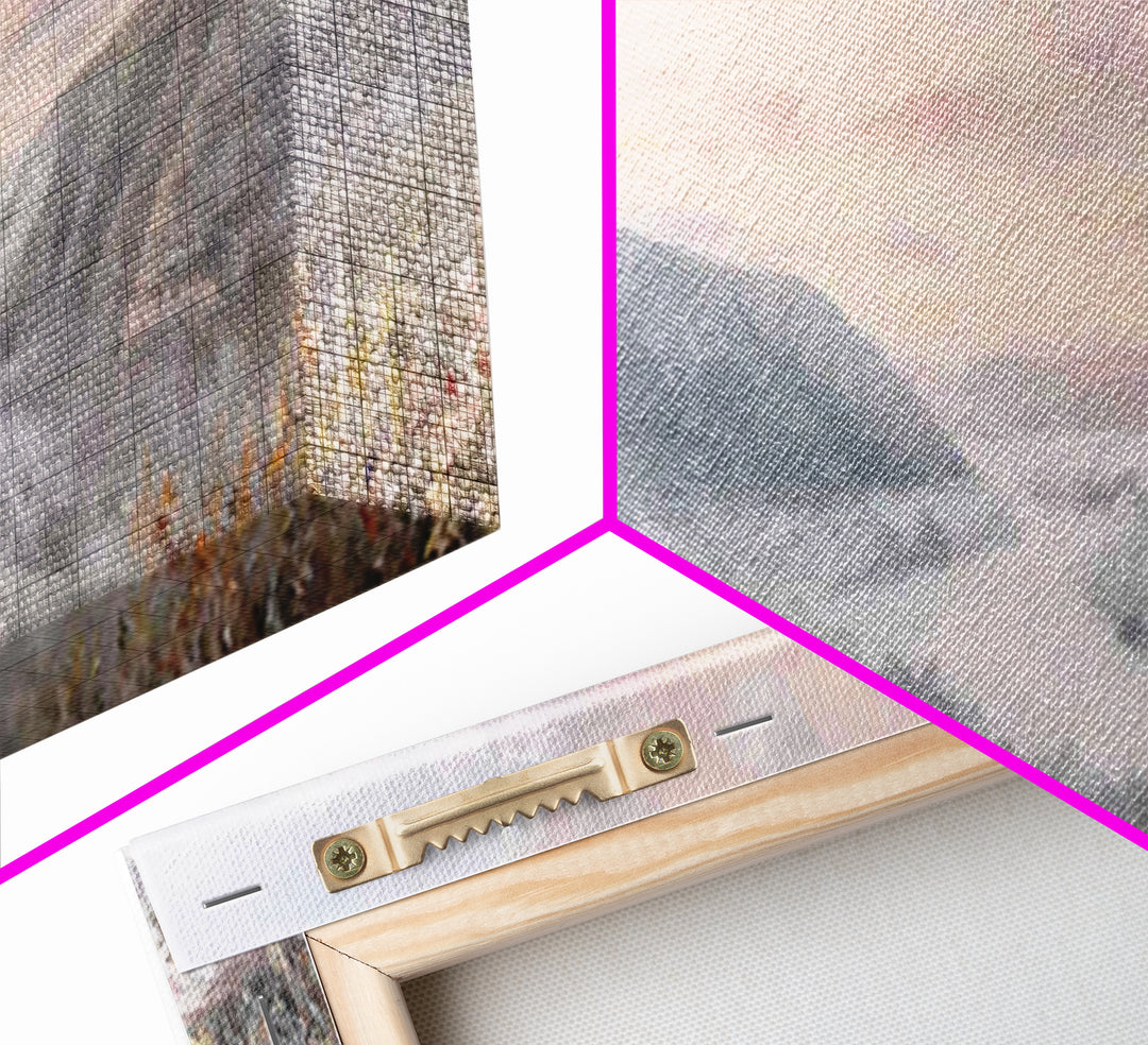 Valley Of Stillness – Framed Canvas Print – Panoramic Painting – Christian Art – Christian Wall Art – Christian Canvas – Christmas Art