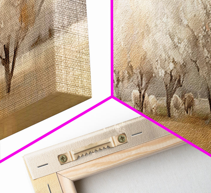 Eternal Shepherd Glow | Framed Canvas Print | Christian Art | Panoramic Print | Jesus Painting | Christmas Art | Christian Wall Art