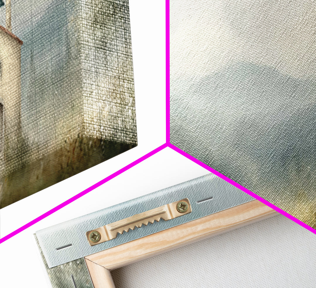 Chapel Morning Light - Framed Canvas Print - Christian Wall Art - Christian Art Canvas - Panoramic Art - Christian Painting - Christmas Art