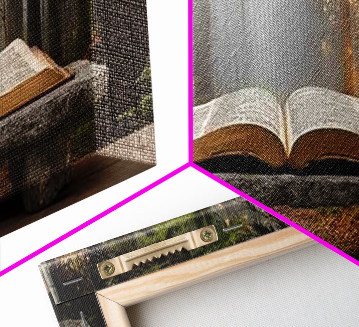 Scripture In Light - Framed Canvas Print - Christian Art - Panoramic Frame - Christian Wall Art - Christian Art Canvas - Christian Painting