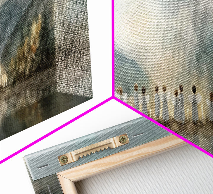 Angels Of Morning - Framed Canvas Print - Panoramic Art - Christian Wall Art - Christian Art Canvas - Christian Painting - Christmas Art