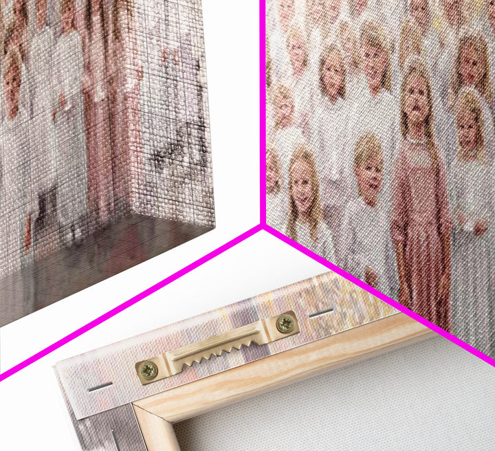 Gathered In Grace – Framed Canvas Print – Panoramic Painting – Christian Art Canvas – Christian Wall Art – Christmas Art – Christian Painti