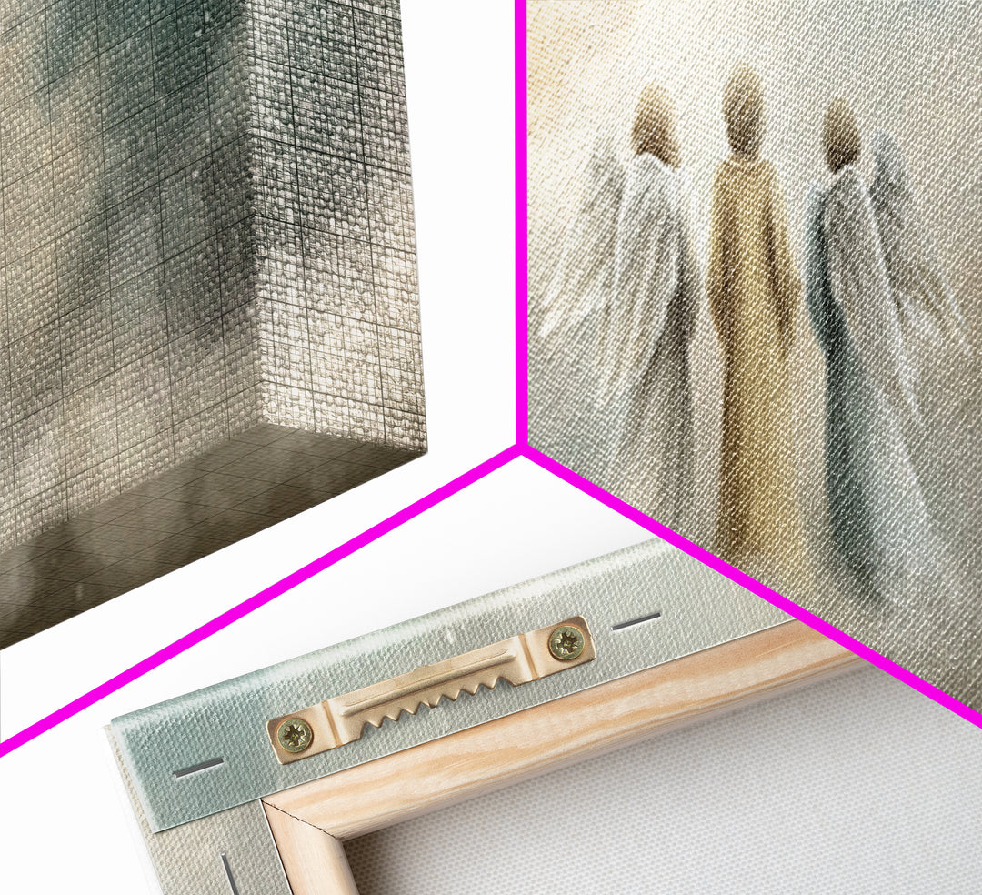 Threefold Heavenly Path, Framed Canvas Print, Panoramic Painting, Christian Art Canvas, Christmas Wall Art, Christian Art, Christian Christ