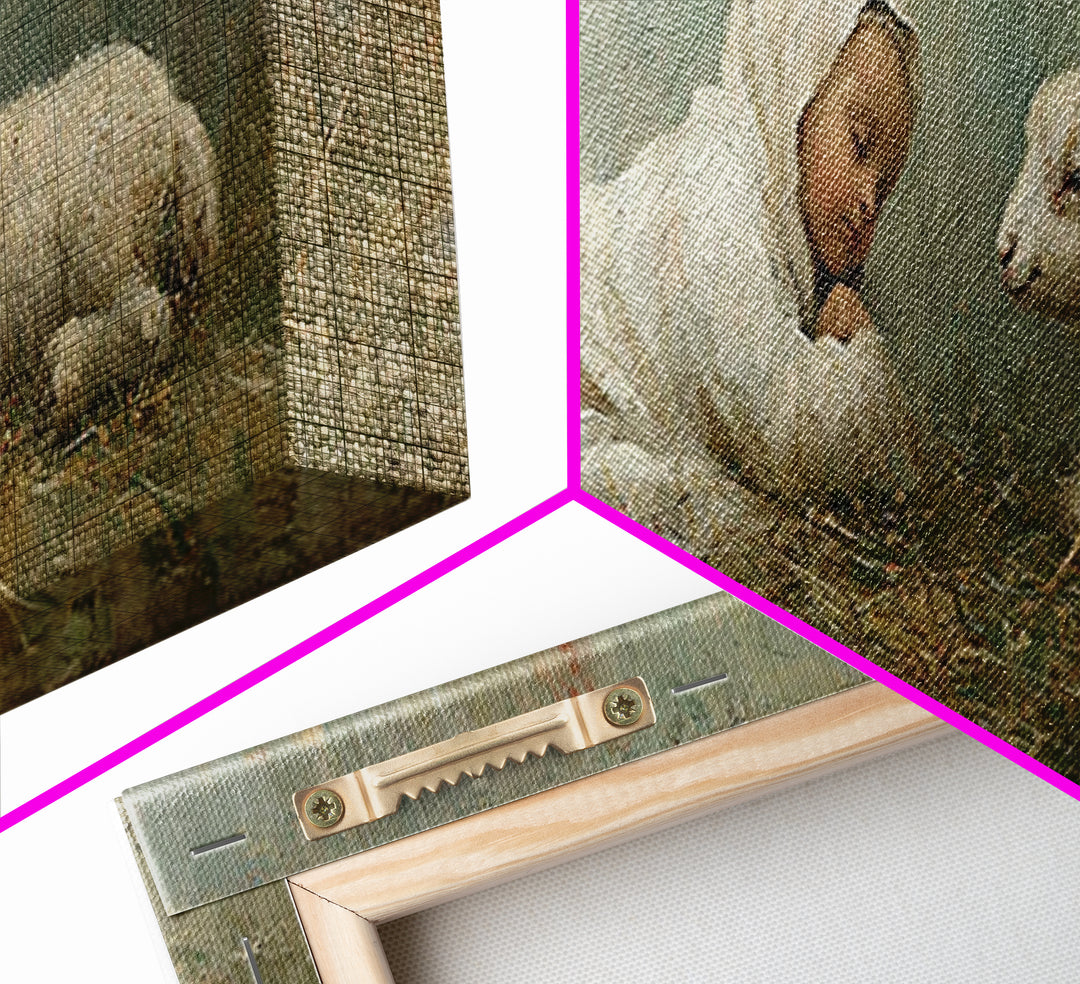 Little Shepherd Peace, Framed Canvas Print, Christmas Art, Panoramic Art, Christian Art Canvas, Christian Wall Art, Christian Christmas Dec