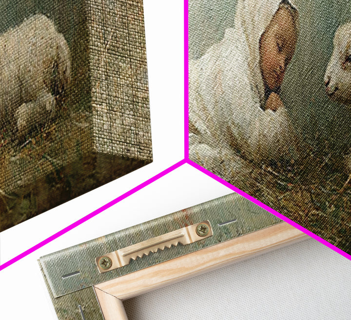 Little Shepherd Peace, Framed Canvas Print, Christmas Art, Panoramic Art, Christian Art Canvas, Christian Wall Art, Christian Christmas Dec