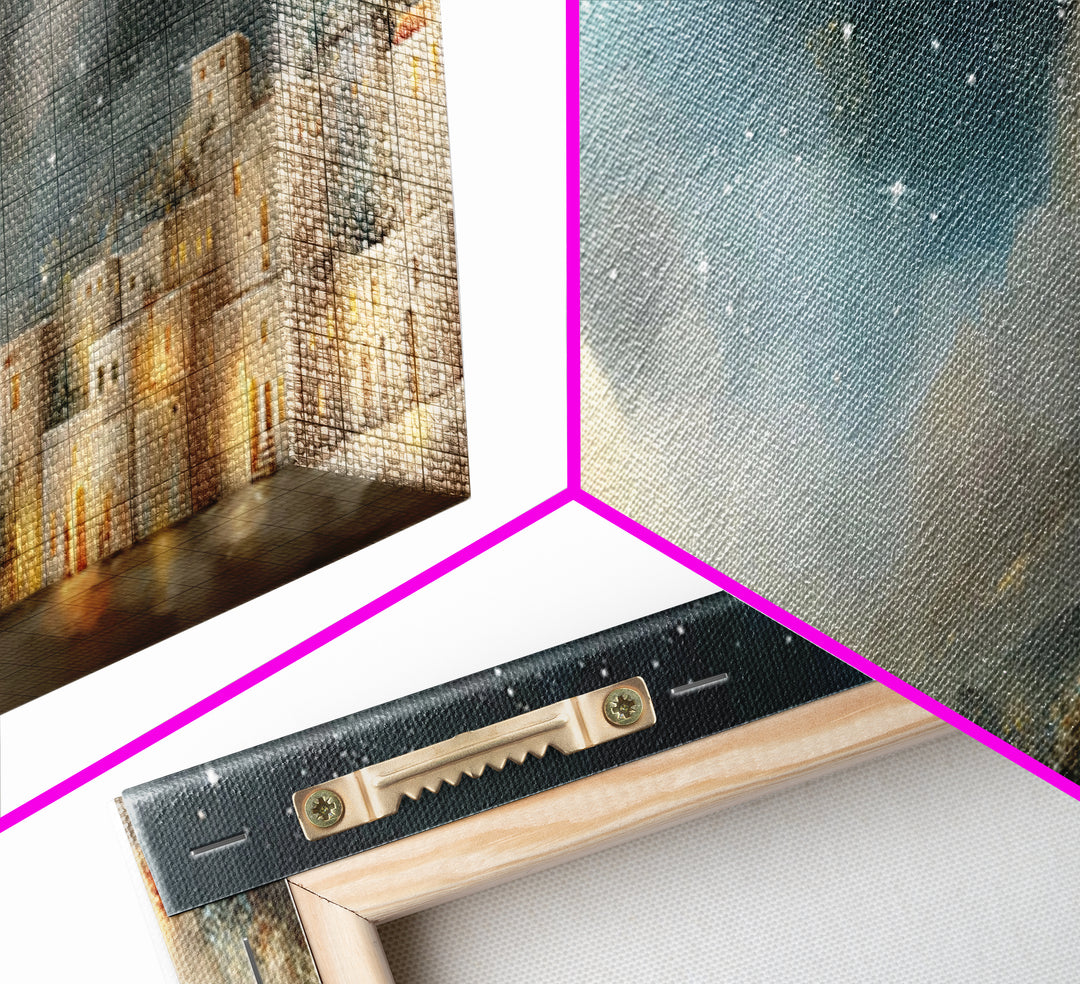 Guiding Star Path - Framed Canvas Print - Christian Art Print - Christmas Art Work - Jesus Canvas Art - Panoramic Wall Art - Christian Deco