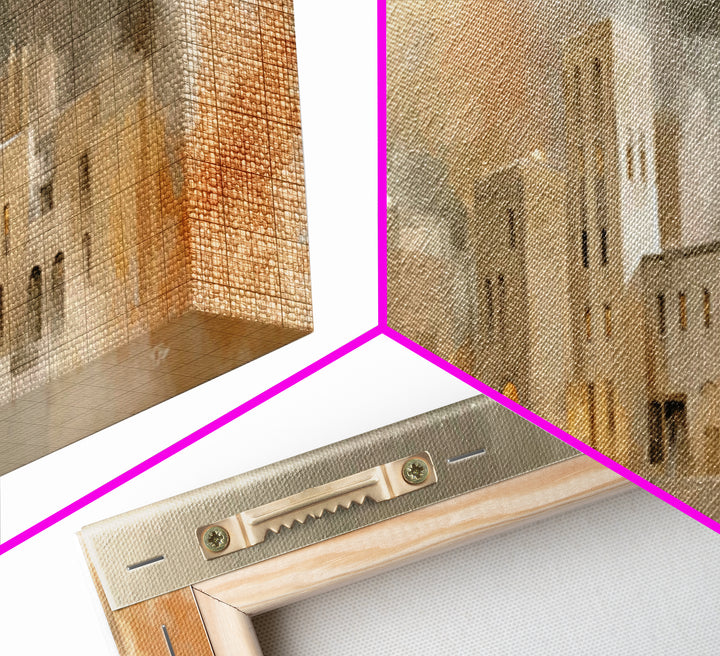 City of Promise – Framed Canvas Print – Christian Christmas Art – Christmas Wall Art – Christian Art Canvas – Panoramic Painting – Christia