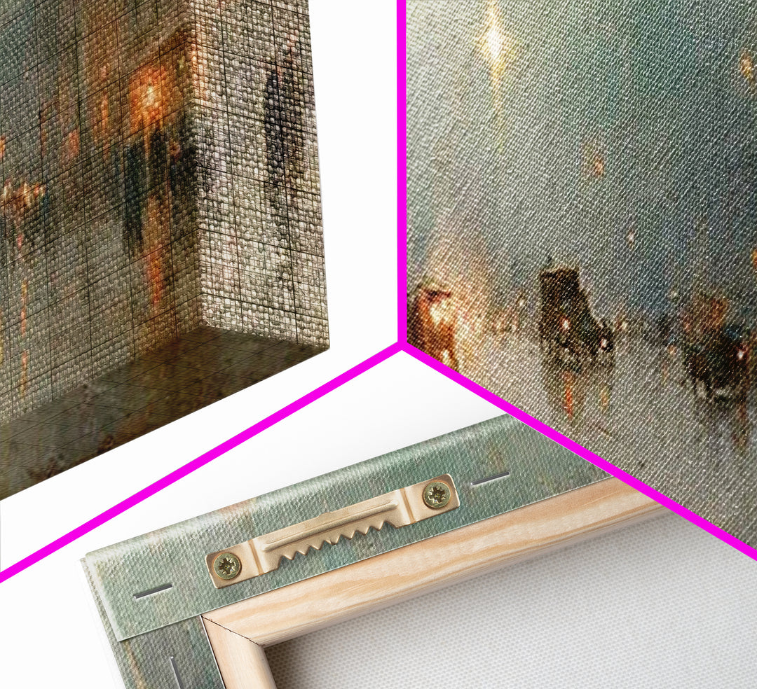 Midnight Star Road – Framed Canvas Print – Christmas Art Prints – Christian Wall Art – Christian Art Canvas – Panoramic Frame – Christian A