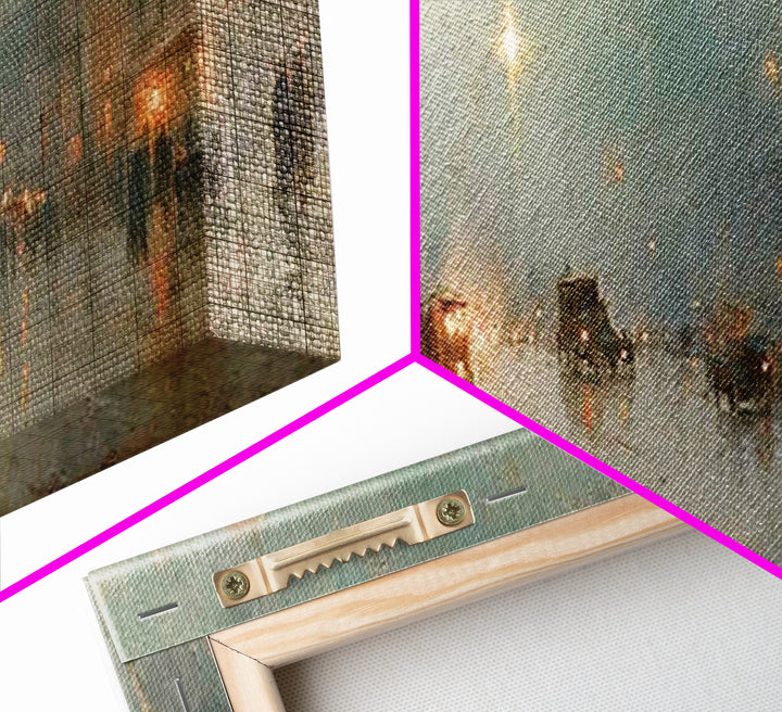Midnight Star Road – Framed Canvas Print – Christmas Art Prints – Christian Wall Art – Christian Art Canvas – Panoramic Frame – Christian A