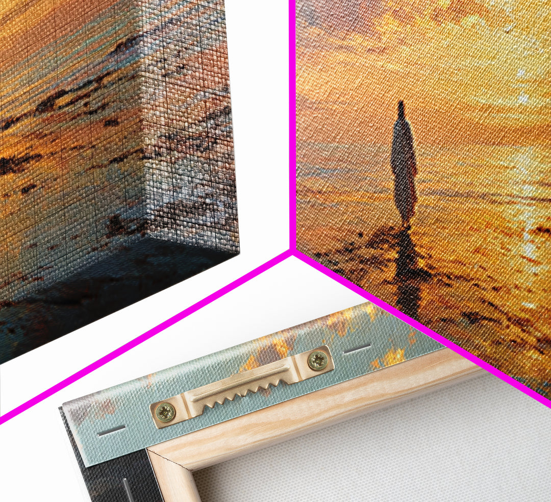 Celestial Tide Journey – Framed Canvas Print – Christian Wall Art – Jesus Canvas Art – Panoramic Painting – Large Christian Art – Christmas