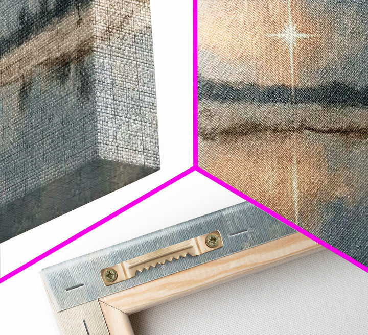 Star Of Promise, Framed Canvas Print, Panoramic Wall Art, Christian Wall Art, Christian Art Canvas, Christmas Art, Christian Gift Ideas