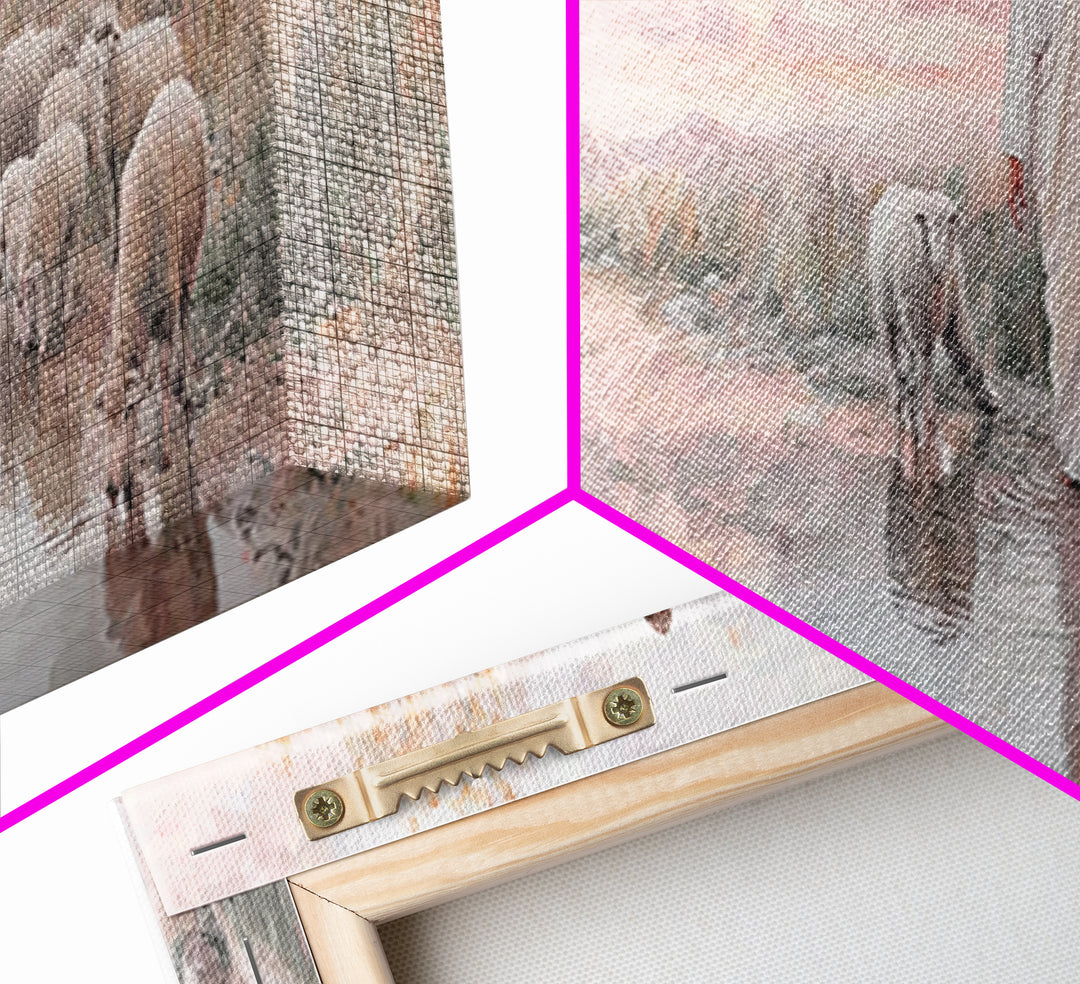 Autumn Pasture Calm | Framed Canvas Print | Panoramic Art | Christian Art | Jesus Painting | Christian Wall Art