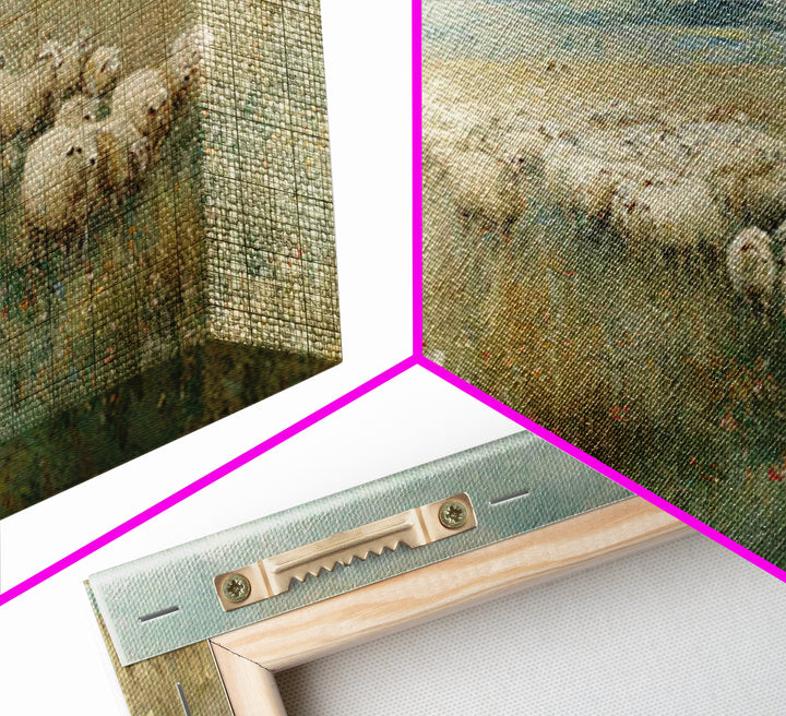 Shepherds Of Peace - Framed Canvas Print - Christian Wall Art - Christian Art Canvas - Pastoral Scenery - Christian Gift - Jesus Painting