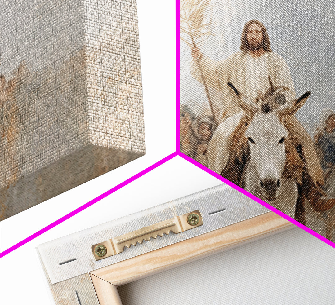 Hosanna Procession Light - Framed Canvas Print - Jesus Painting - Christian Wall Art - Christian Art Canvas - Christian Christmas Art - Chr