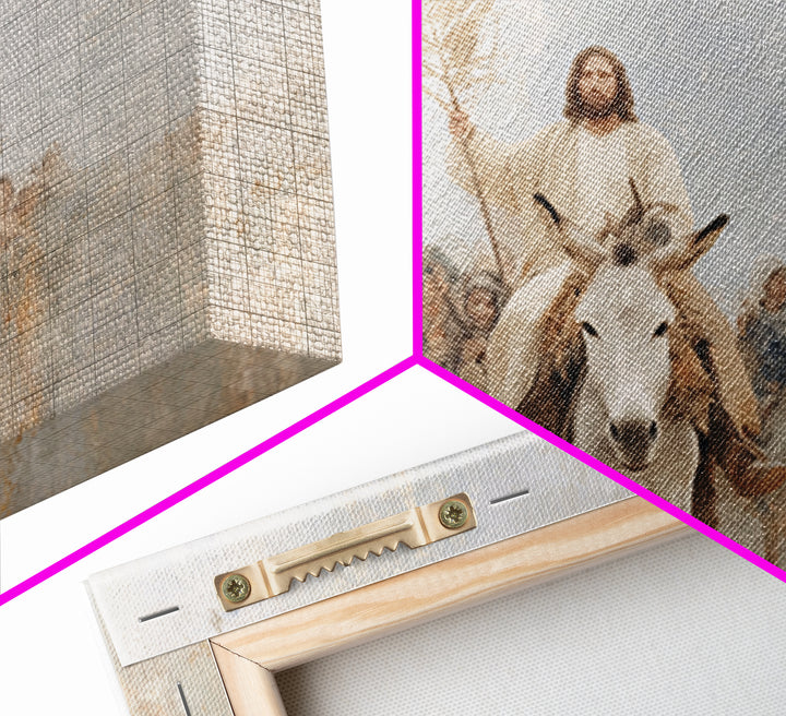 Hosanna Procession Light - Framed Canvas Print - Jesus Painting - Christian Wall Art - Christian Art Canvas - Christian Christmas Art - Chr